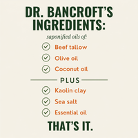 Dr. Bancroft's 5 Bar Cold-Process Tallow Soap Bundle