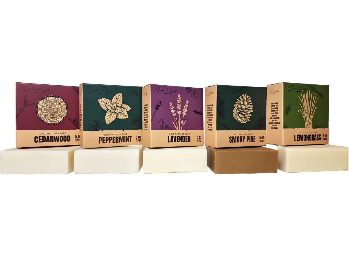 Dr. Bancroft's 5 Bar Cold-Process Tallow Soap Bundle